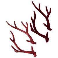 Weihnachtsdeko Geweih Kunststoff 2 Stk. - Basics, Kunststoff (16/30cm)