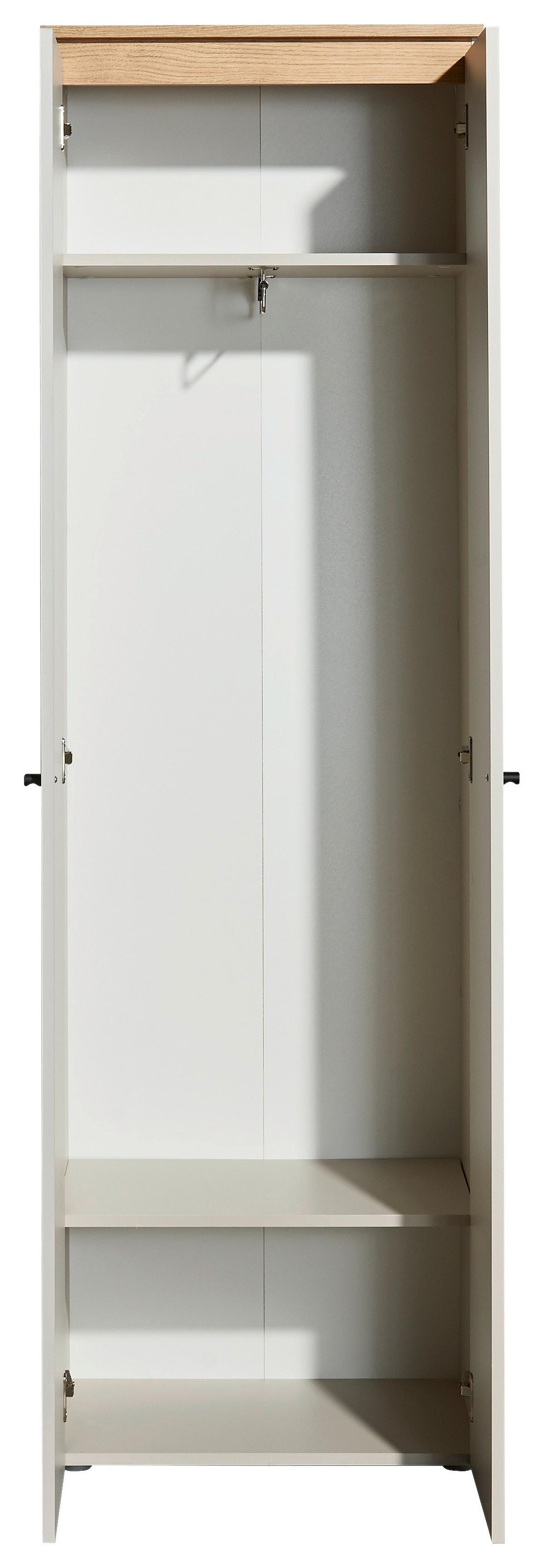 Előszobaszekrény Lime 60/196cm - kasmírszínű/tölgyfa színű, Trend, faalapú anyag (60/196/38cm) - Livetastic