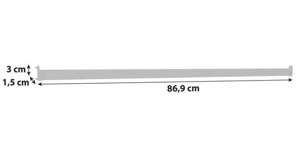 Kleiderstange Unit L: 87 cm Metall Anthrazit inkl. Halter - Anthrazit, MODERN, Metall (86,9cm) - Ondega