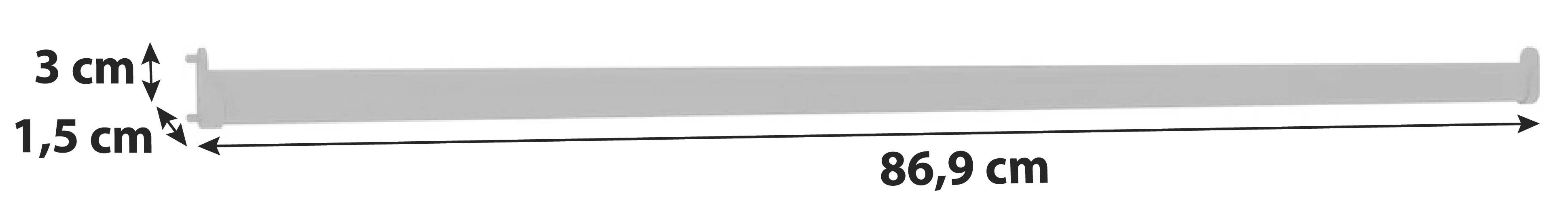 Kleiderstange Unit L: 87 cm Metall Anthrazit inkl. Halter - Anthrazit, MODERN, Metall (86,9cm) - Ondega