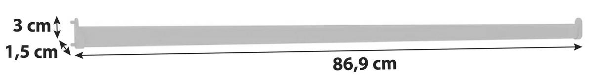 ŠATNÍ TYČ UNIT - antracitová, Moderní, kov (86,9cm) - Ondega