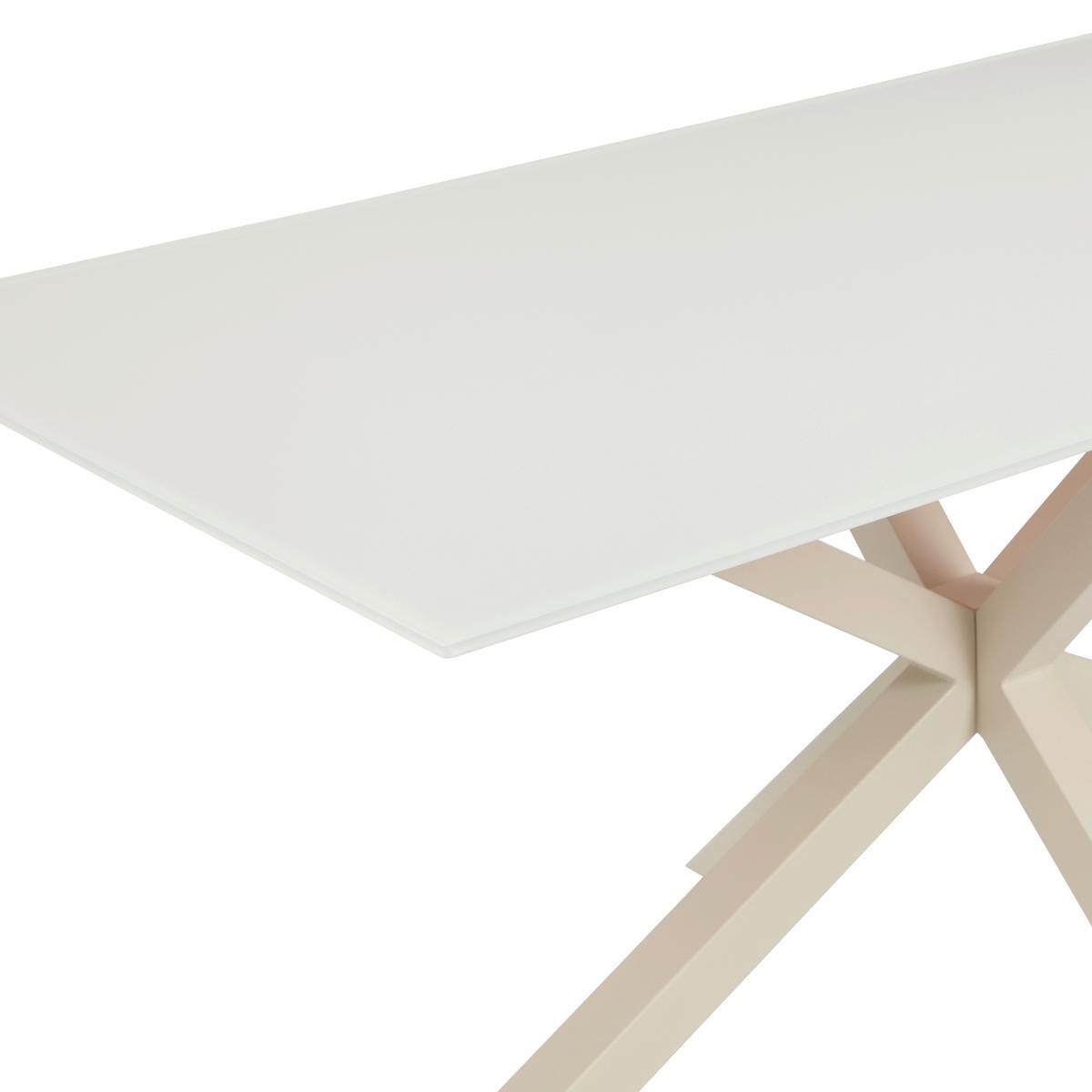 Esstisch Vanda Kaschmir L: 160 cm - Kaschmir, MODERN, Glas/Metall (160/90/75,5cm) - P & B