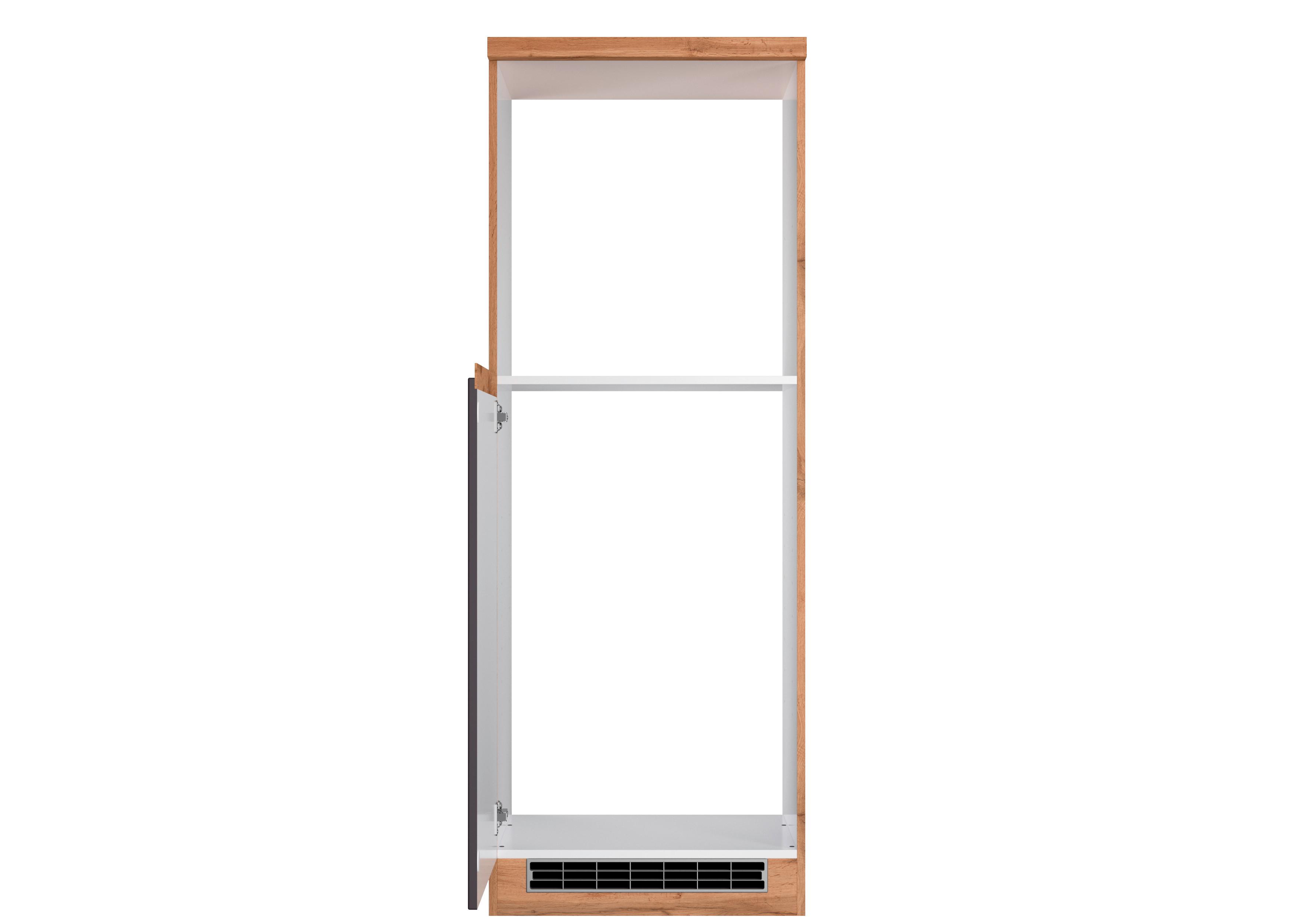 Backofen-/kühlschrank- Umbauschrank Turin 60 Cm - Eiche Wotan/Grau, Design, Holzwerkstoff (60/166/60cm) - Held