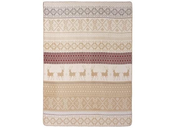 Wohndecke Jaquard 150x200 cm - Rot/Creme, MODERN, Textil (150/200cm) Wohndecke Jaquard 150x200 cm - Rot/Creme, MODERN, Textil (150/200cm)