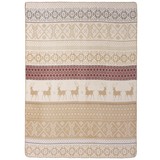Wohndecke Jaquard - Rot/Creme, MODERN, Textil (150/200cm)