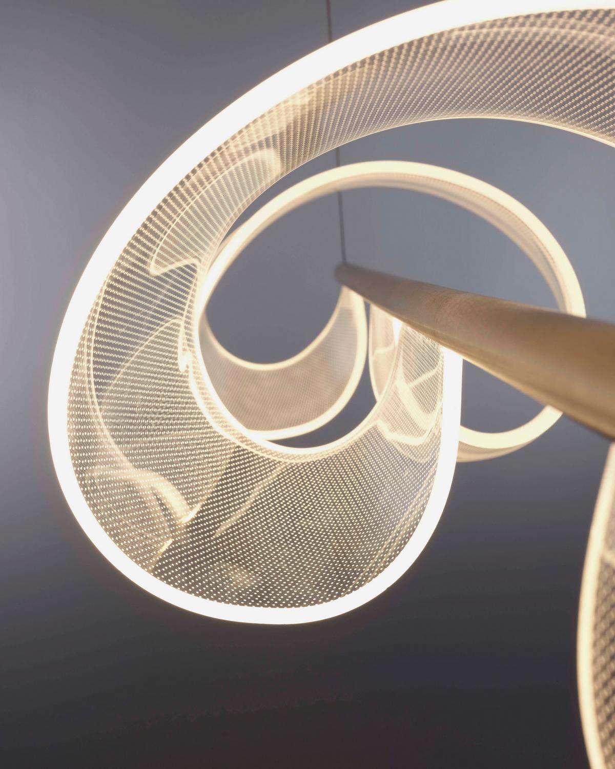 Led-pendelleuchte 67304go Lux & Belle - Messingfarben, Design (100/24/121cm)