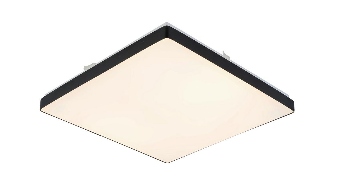STROPNÍ LED SVÍTIDLO JANNEK - bílá/černá, Moderní, kov/plast (33/33/5,5cm) - Premium Living