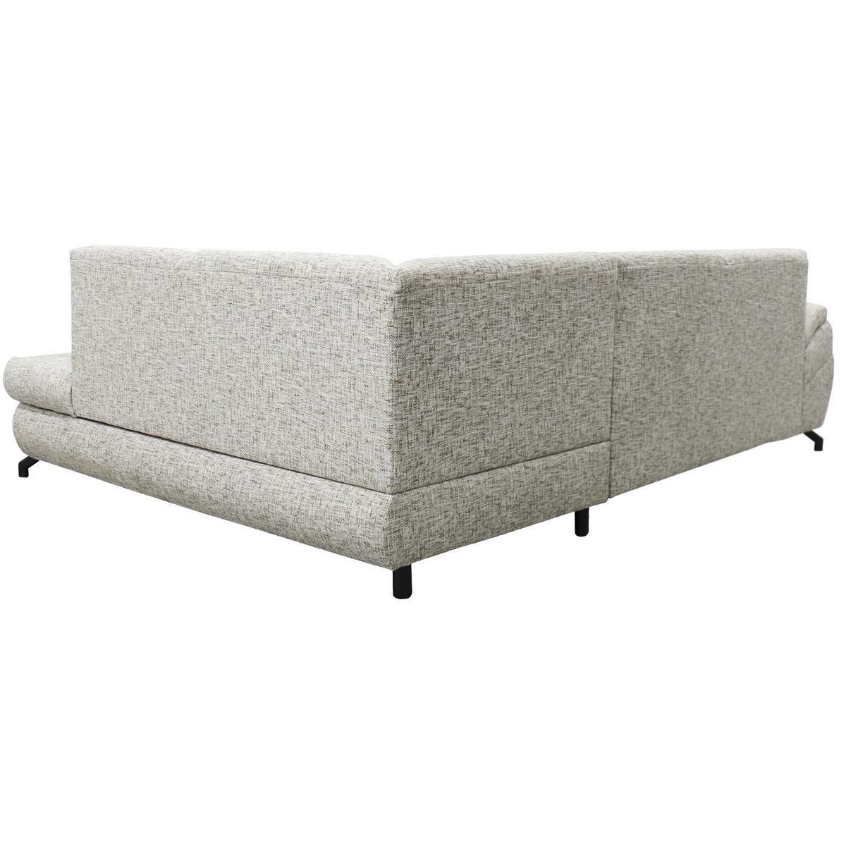 Ecksofa Imo Beige 201x274 cm - Beige/Schwarz, Design, Textil (201/274cm) - MID.YOU