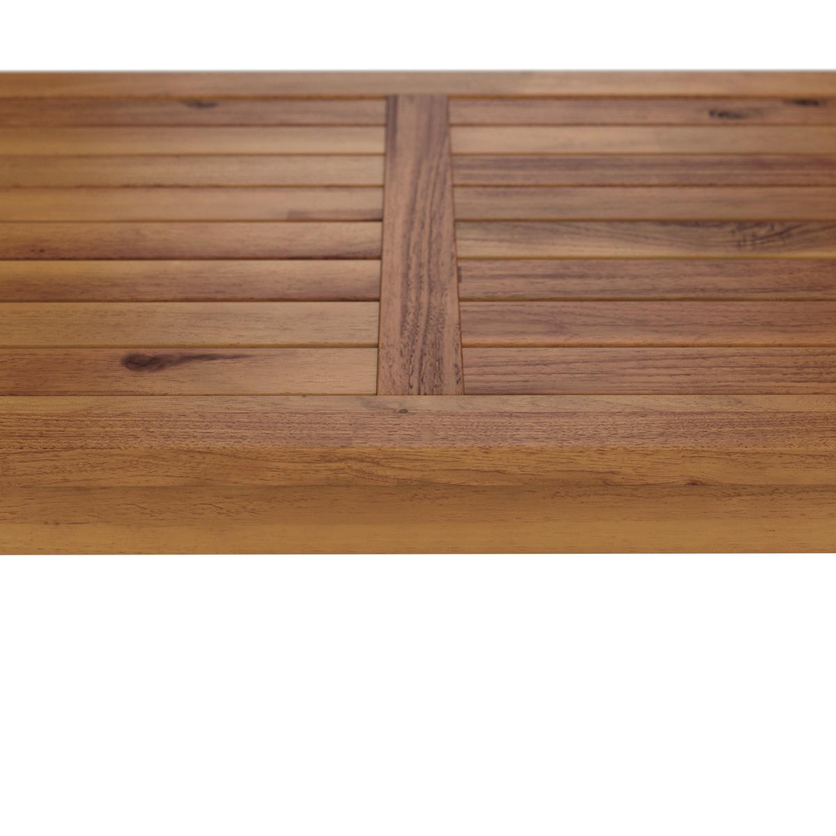 Terasová sedací souprava ENRICA - černá/barvy akácie, Moderní, dřevo/plast (120/84/70cm) - Bessagi Garden