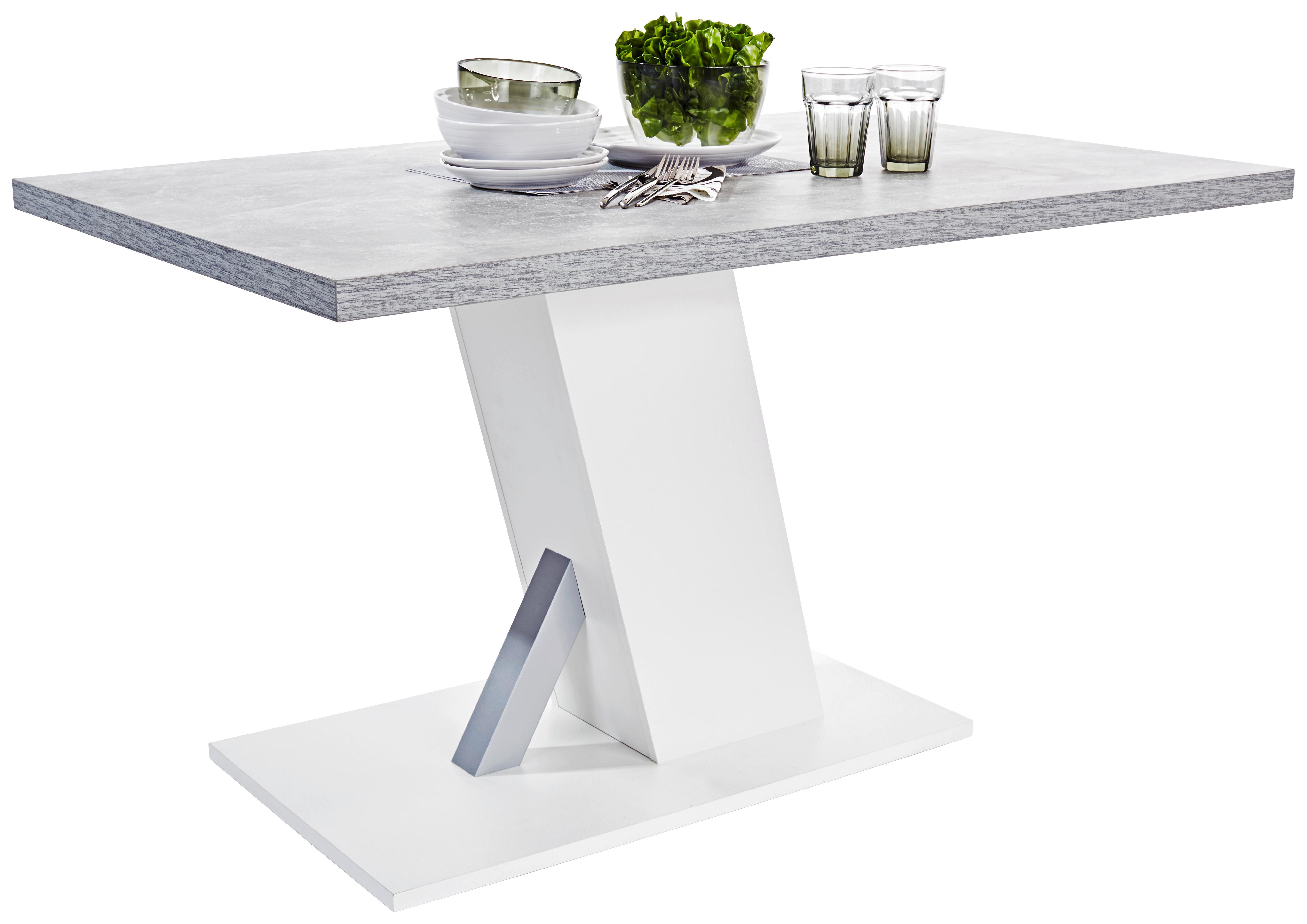 Esstisch Severin 138x90 cm Grau/Weiß - Weiß/Grau, MODERN, Holzwerkstoff (138/76/90cm)