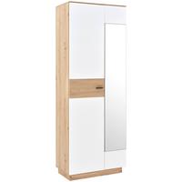 Garderobenschrank Tonale 75 cm Artisan Eiche Dekor/Alpinweiss - Weiß/Eiche Artisan, KONVENTIONELL, Glas/Holzwerkstoff (75/207,4/40cm)