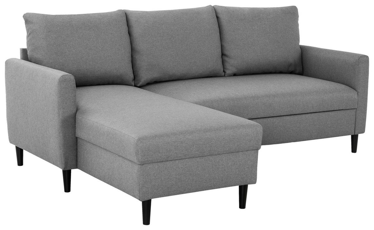 Ecksofa Tweety - Schwarz/Grau, Basics, Textil (192/138cm) - P & B