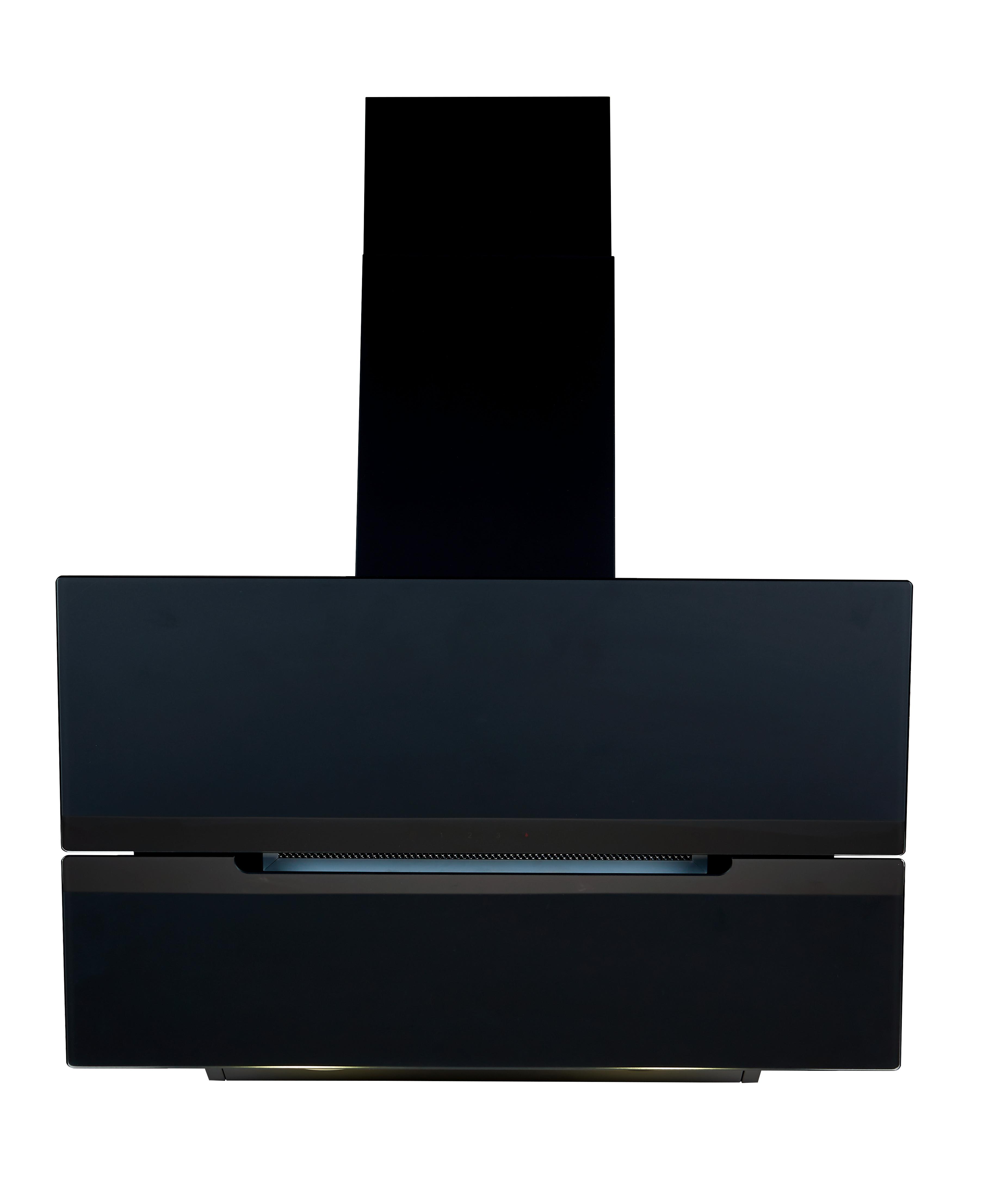 Dunstabzugshaube Schwarz B: 89,5 cm - Basics, Glas (89.5/109/40.2cm) - PKM