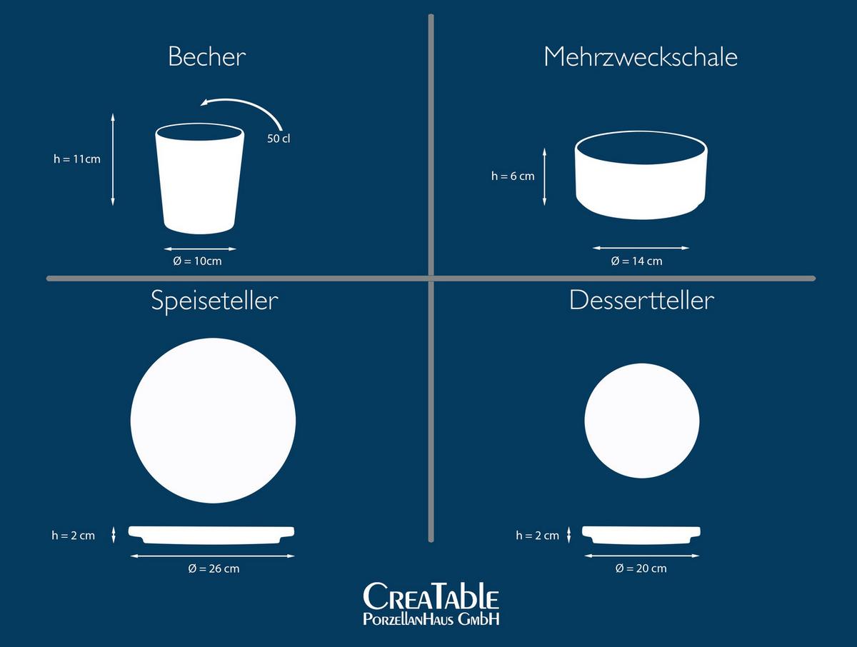 Kombinovaná souprava FUTURO WHITE SAND, 8-dílná - bílá/pískové barvy, Trend, keramika - Creatable