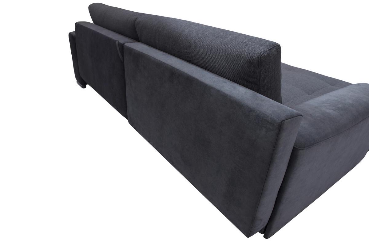 Ecksofa Larnaca, Anthrazit Schenkel: 177x269 Cm - Chromfarben/Anthrazit, Design, Textil (177/269cm) - Livetastic