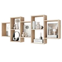 Wandregal Trio Sonoma Eiche Dekor B: 160,8cm - Sonoma Eiche, Basics, Holzwerkstoff (160,8/65/18cm)