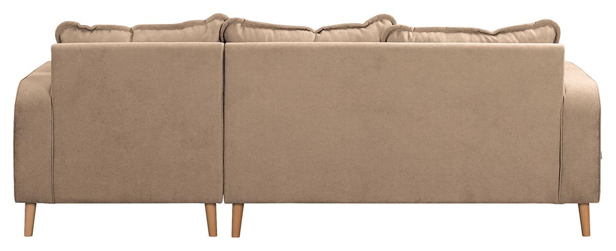 Ecksofa Beata Beige S: 230x150 cm - Wengefarben/Beige, Design, Textil (230/150cm) - Livetastic