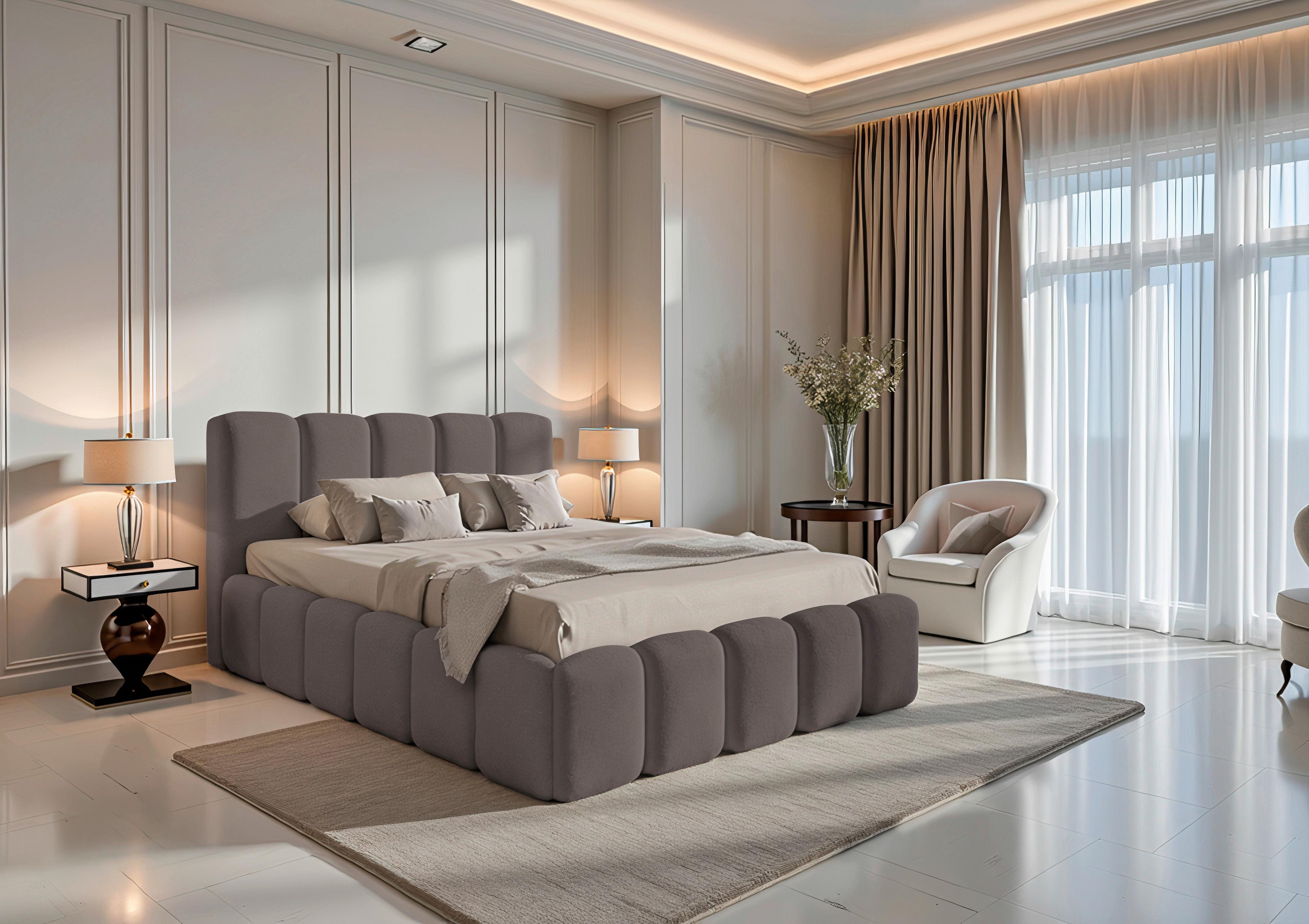 Polsterbett Artamide Dunkelgrau Lf: 180x200 cm - Dunkelgrau, MODERN, Holz/Textil (180/200cm) - Livetastic