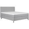 Boxspringbett Linz 140x200 cm Grau inkl. Topper - Schwarz/Grau, MODERN, Textil (140/200cm) - MID.YOU