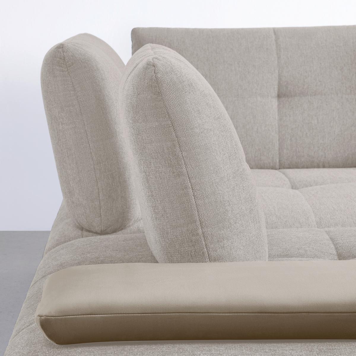Rohová sedačka TRENDY, levá, písková / béžová - černá/pískové barvy, Moderní, kov/kompozitní dřevo (250/93/310cm) - Premium Living