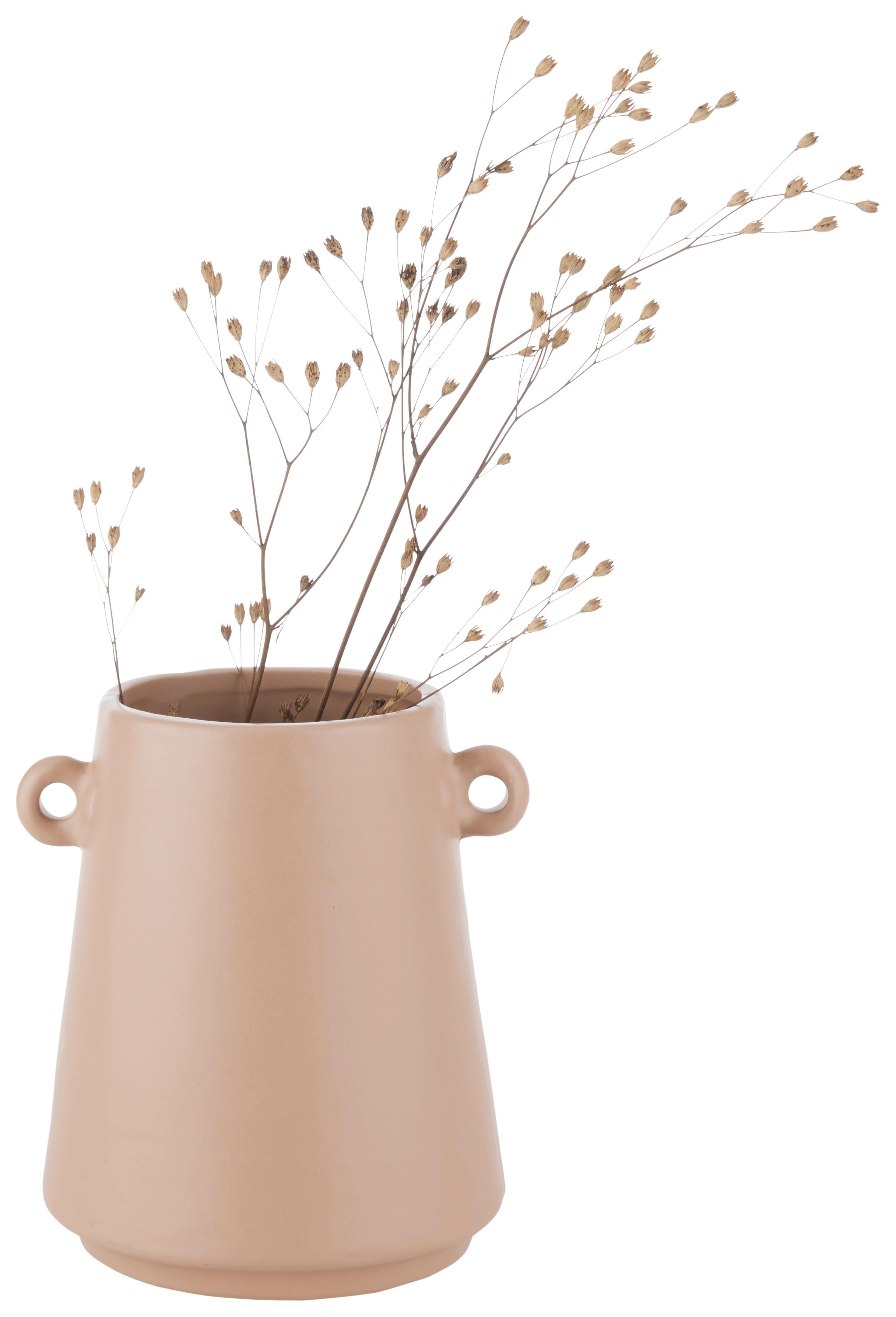 Keramická váza Emma , V: 12,5cm - světle hnědá, Basics, keramika (12,5/12,5/11cm) - Modern Living