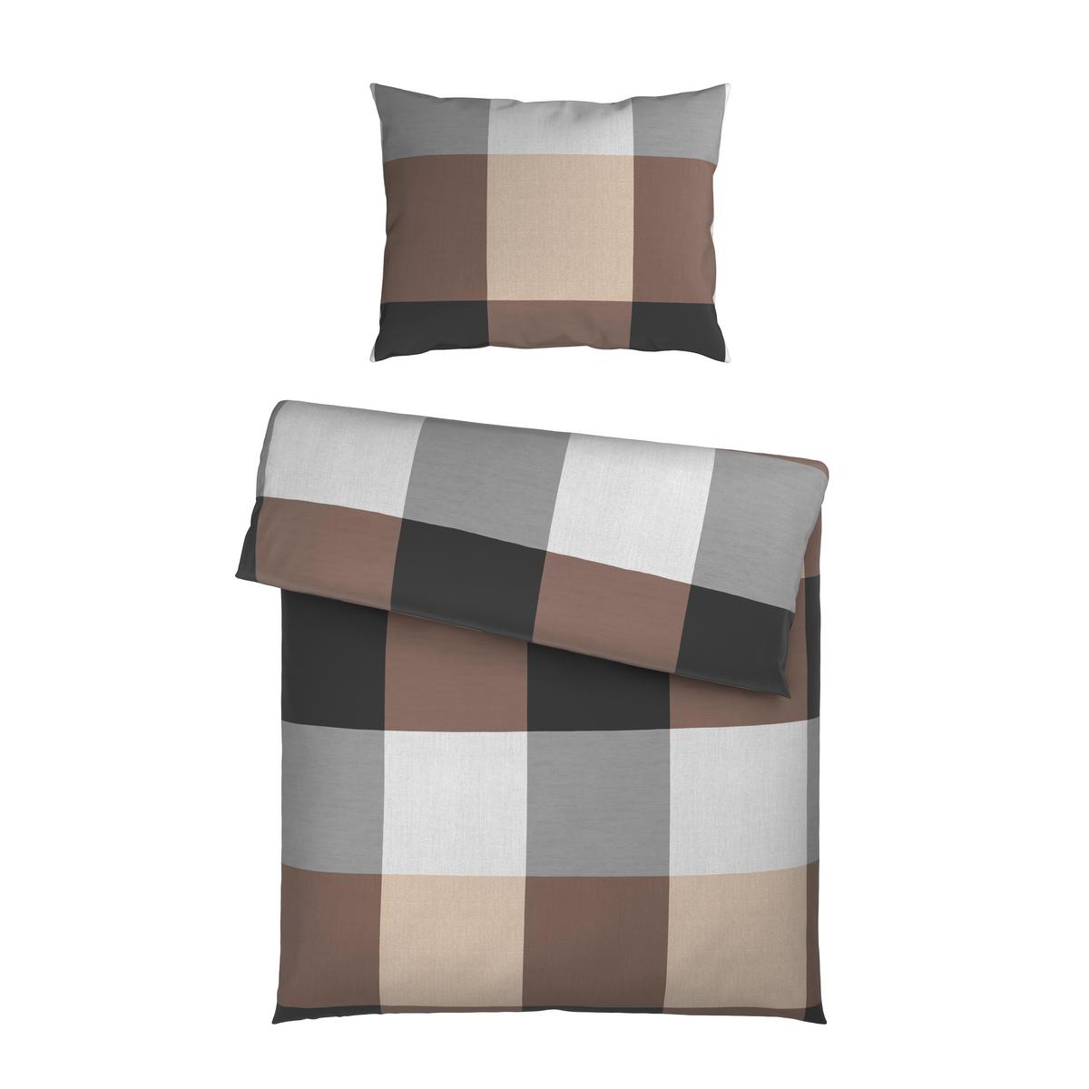BETTWÄSCHE KERSTIN - Taupe/Grau, MODERN, Textil - Luca Bessoni