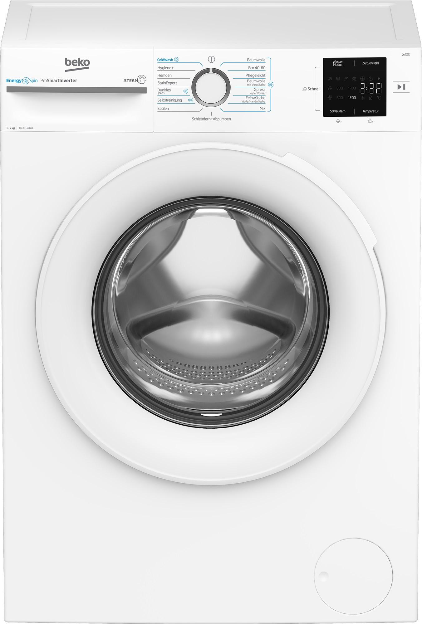 Waschmaschine BM3WFU3741W Füllmenge ca. 7 kg - Weiß, Basics (60/84,5/49,6cm) - Beko