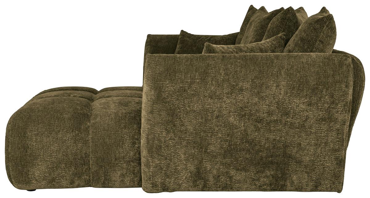 Univerzálna sedačka CAMMELLIO, olivovozelená žen., 7 vankúšov - olivovozelená/čierna, Modern, textil (296/189cm) - Mömax