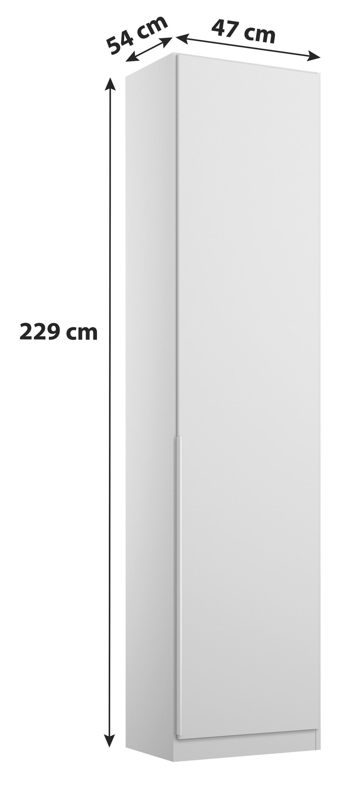 Drehtürenschrank 47 cm Alabama, Seidengrau - Hellgrau, MODERN, Holzwerkstoff (47/229/54cm)
