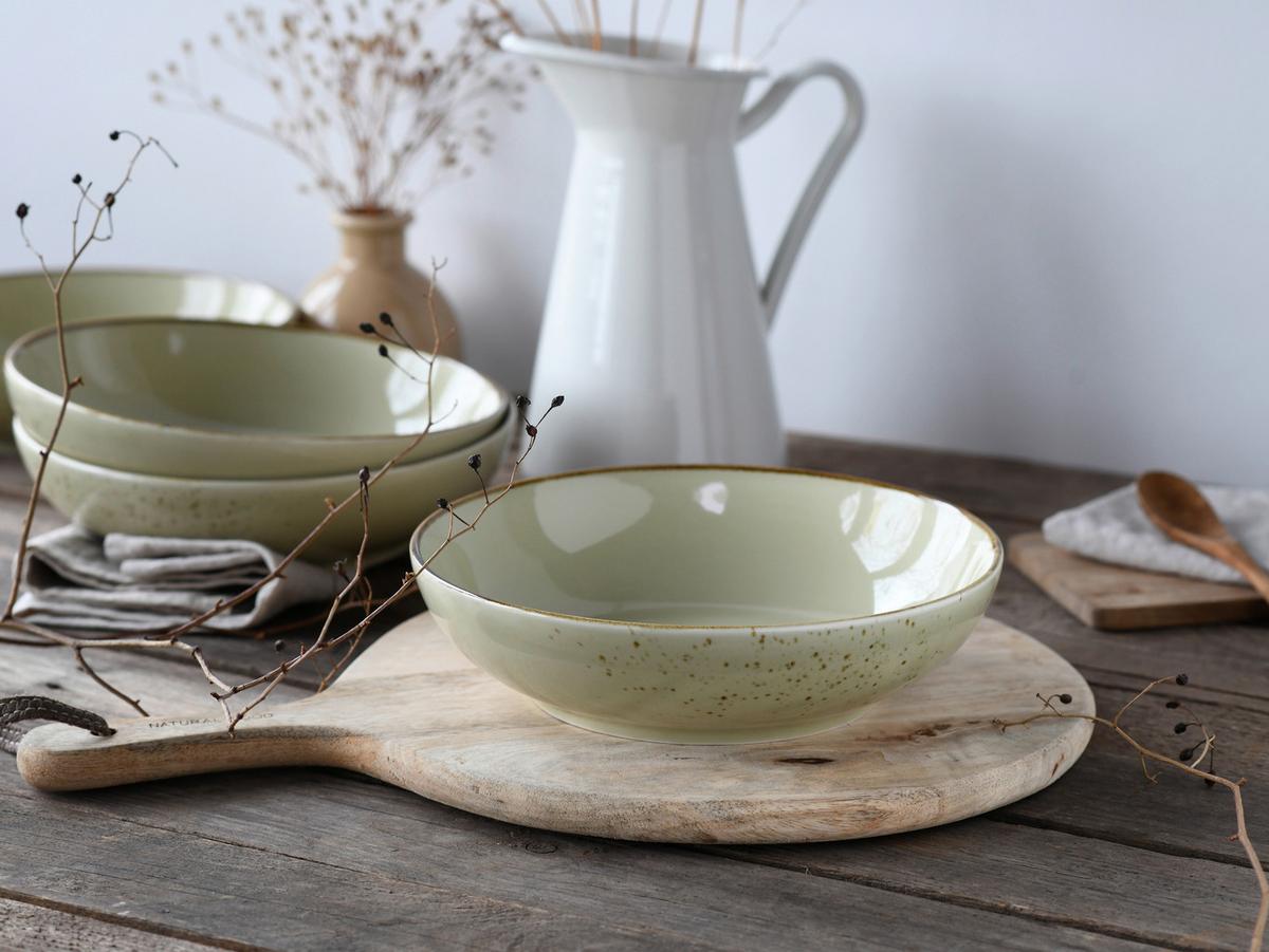 Schüsselset Nature Collection Earth, 4--Teilig., Salbeigrün - Salbeigrün, Design, Keramik - Creatable