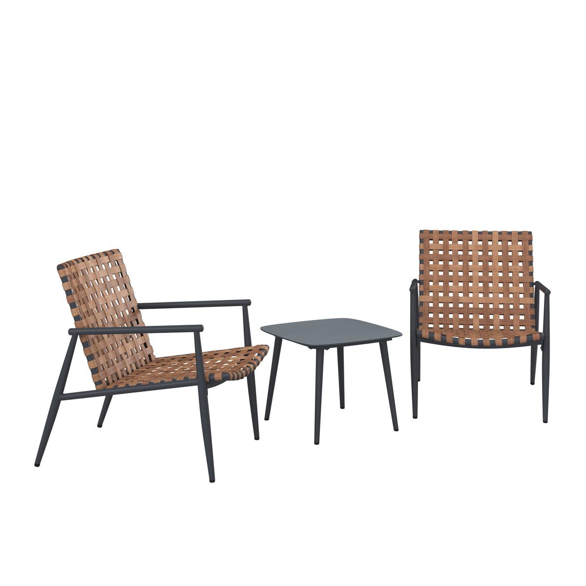 SADA NA BALKON BABSI - černá/tmavě šedá, Moderní, kov/plast (61,5cm) - Mömax