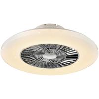 LED stropné svietidlo Luftiku s ventilátorom Ø 59cm - biela, Konventionell, plast (59/19,5cm) - Premium Living
