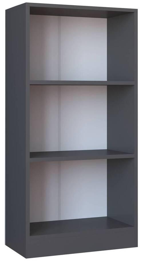 Regál Dilos š: 56 cm, antracitový - antracitová, Moderní, kompozitní dřevo (56/114/30cm) - MID.YOU