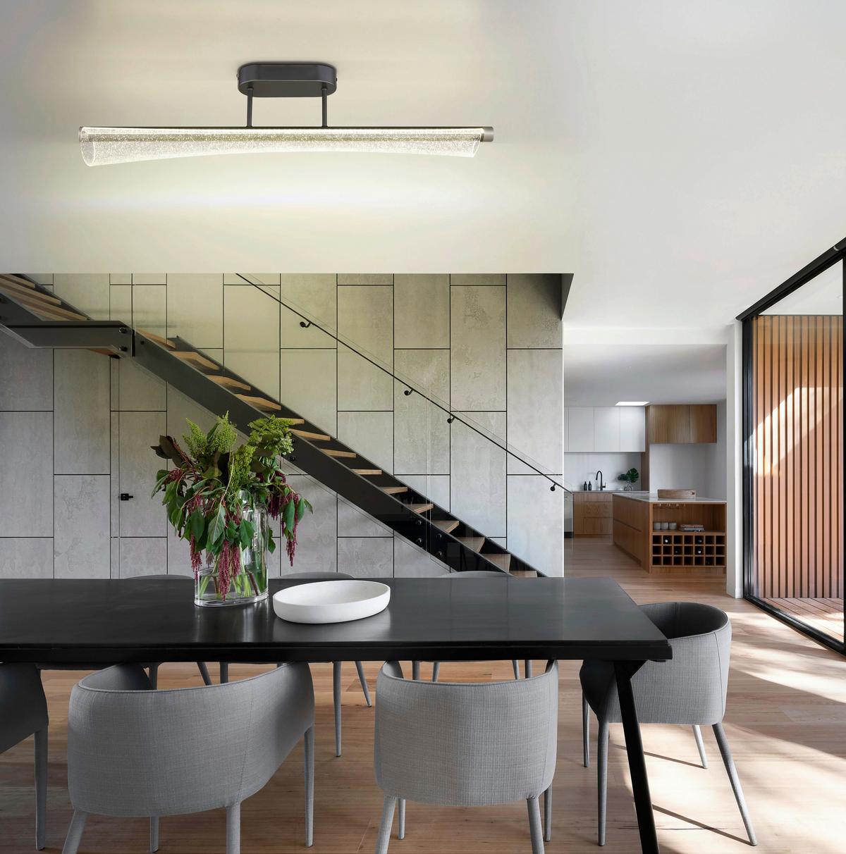 Led Mennyezeti Lámpa 68256d Malinda - nikkelszínű/antracit, Design, műanyag/fém (81/12/19cm) - Globo