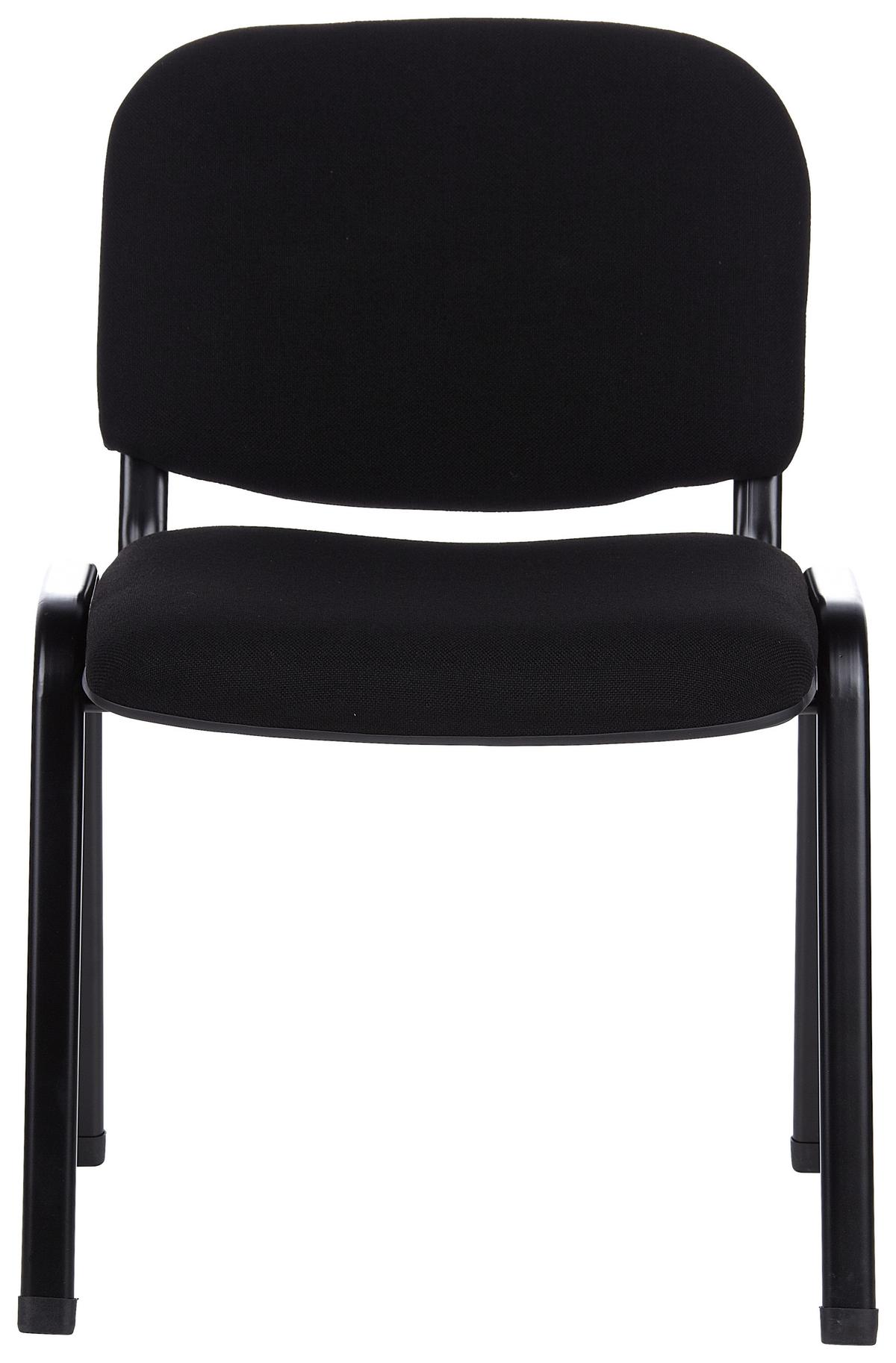 Besucherstuhl Xt 600 Sw Stapelbar Schwarz Bis 100 Kg - Schwarz, Basics, Textil/Metall (58/84/41cm) - MID.YOU