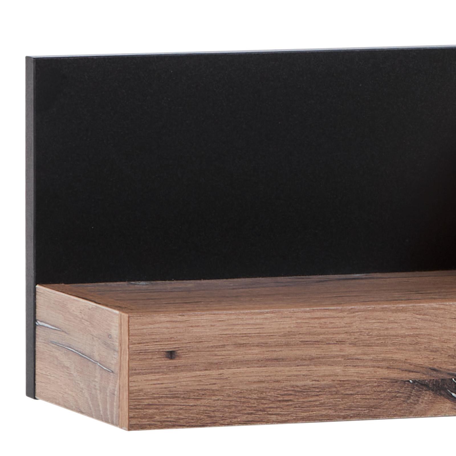 Wandboard Sunny B:120 cm Dunkel/Schwarz - MODERN, Holzwerkstoff (120/19,5/17,5cm) - Luca Bessoni