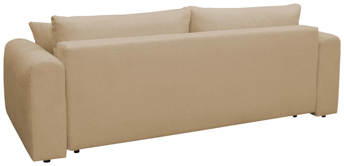 Schlafsofa Supra, Beige B: 245 Cm - Beige/Schwarz, Design, Holz/Textil (245/90/117cm) - MID.YOU