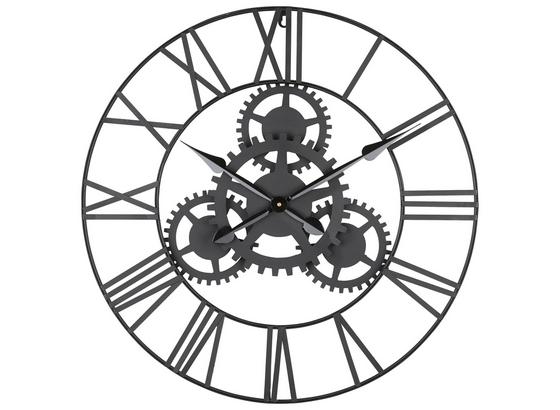 Hodiny Nástěnné Gears - černá, Moderní, kov (70cm) - Mömax modern living Hodiny Nástěnné Gears - černá, Moderní, kov (70cm) - Mömax modern living