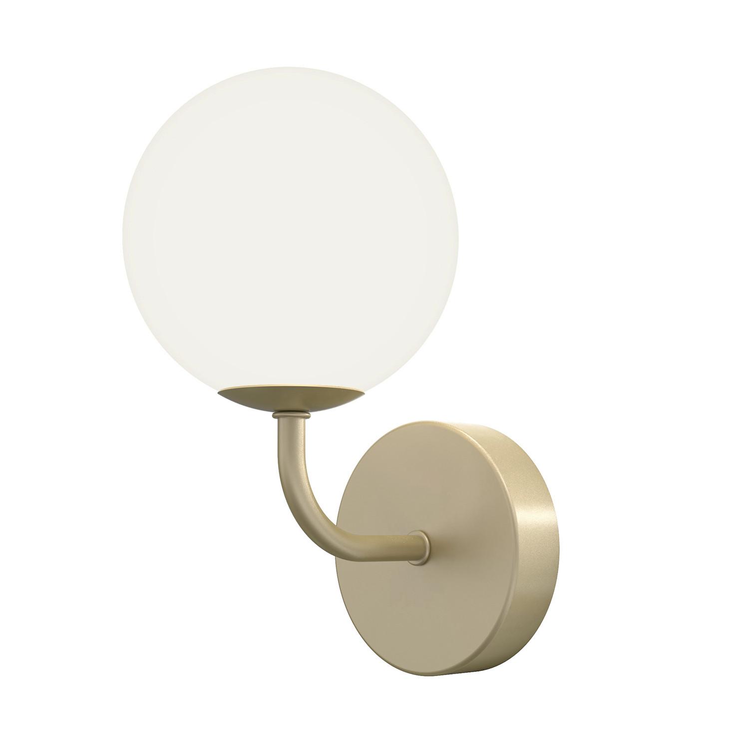 WANDLEUCHTE Paloma Messingfarben L: 12 cm - Messingfarben, KONVENTIONELL, Glas/Metall (12/15/22cm)