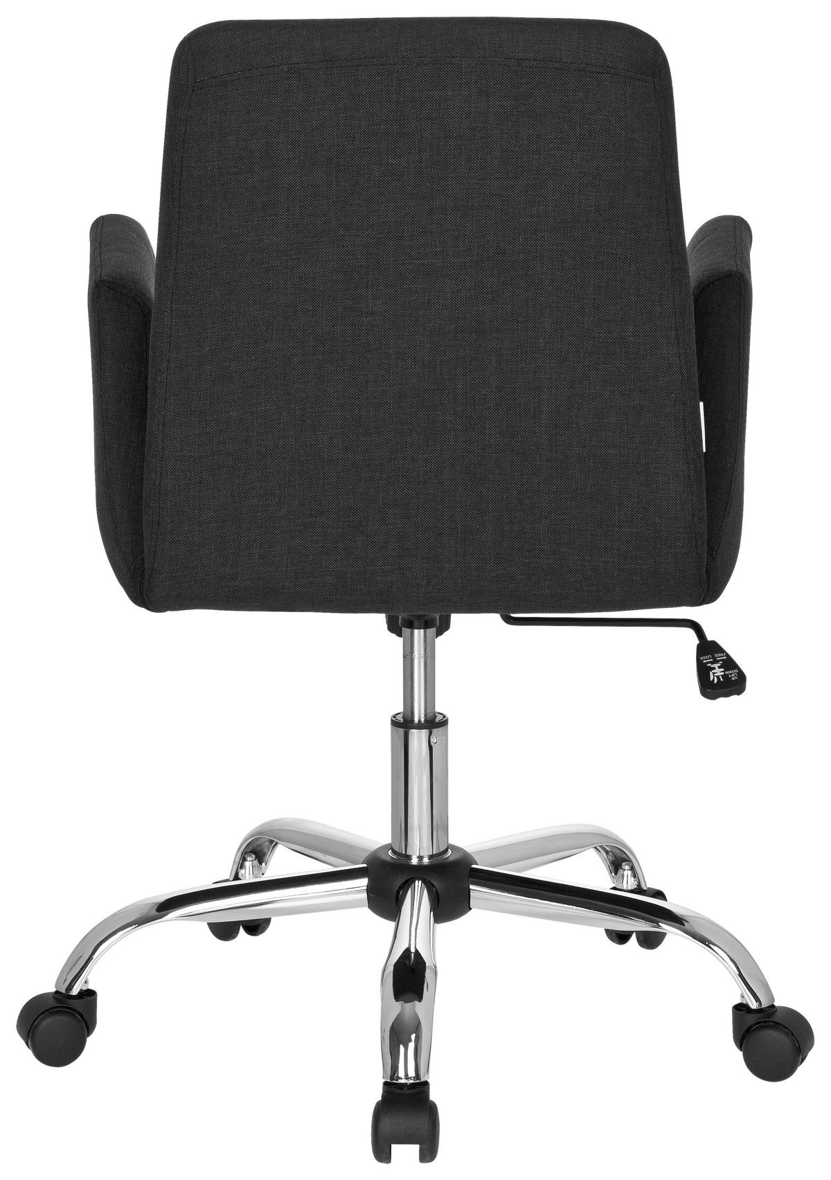 Drehstuhl Flow Schwarz - Chromfarben/Schwarz, MODERN, Kunststoff/Textil (54/95/44cm) - MID.YOU