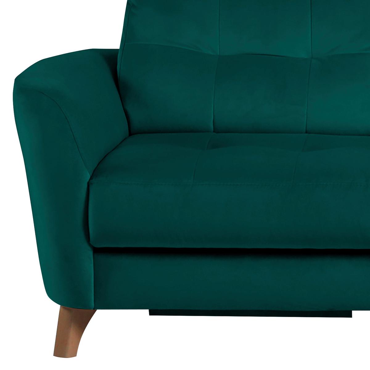 Ecksofa Nordic, Petrol S: 238x168 cm - Buchefarben/Petrol, Design, Textil (238/168cm) - Livetastic