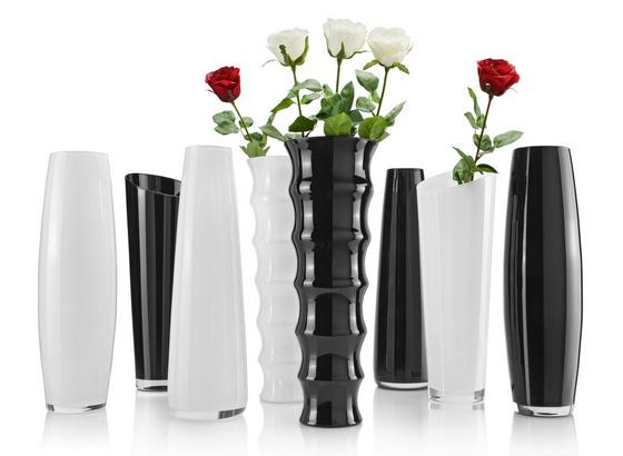 Váza Jenny -top- - bílá/černá, sklo (70cm) - Mömax modern living Váza Jenny -top- - bílá/černá, sklo (70cm) - Mömax modern living