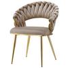 Armlehnstuhl-Set Finesse 125 Beige - Beige/Goldfarben, Design, Kunststoff/Metall (61/82/60cm) - Kayoom