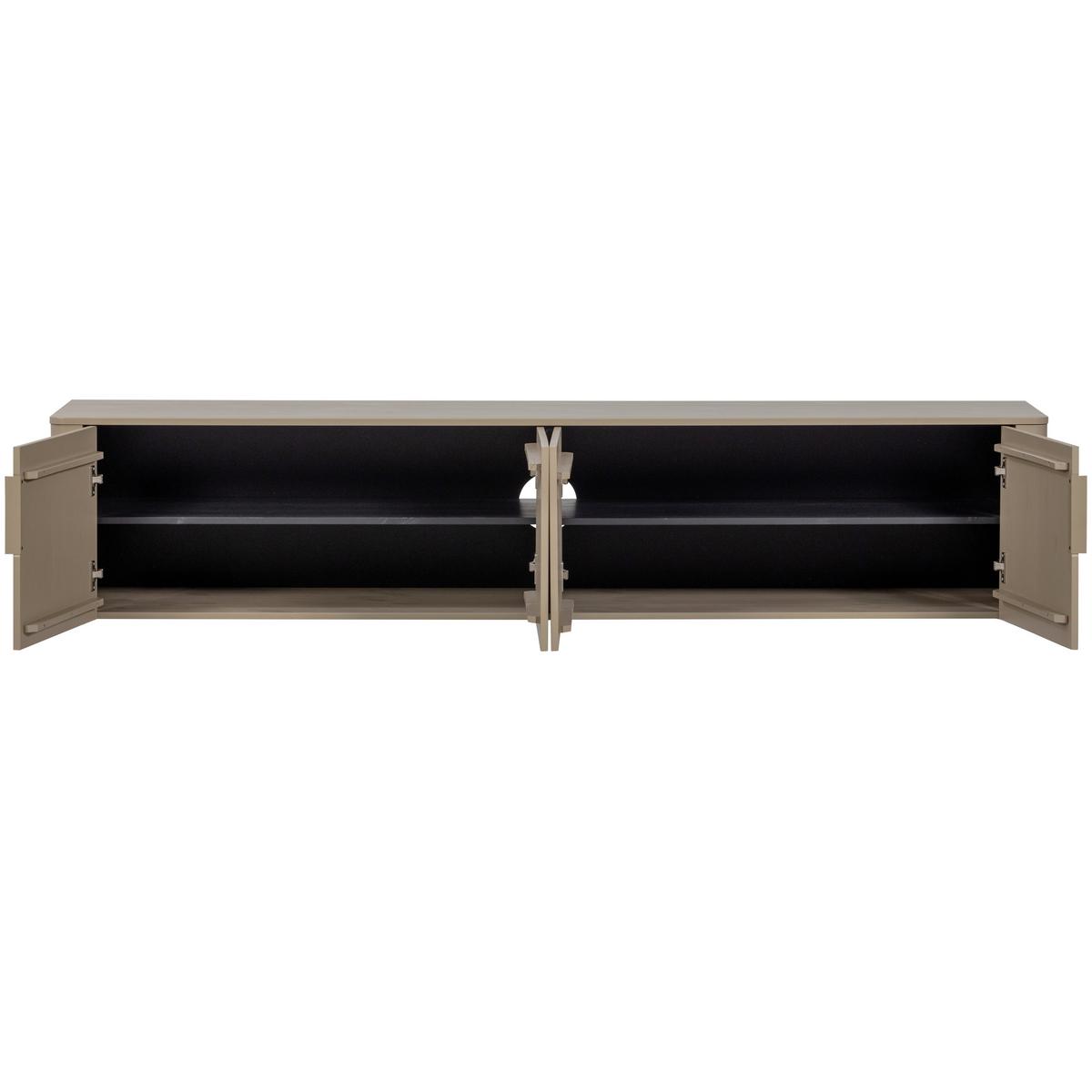 LOWBOARD Gunnar Schlammfarben B: 200cm - Schlammfarben/Schwarz, Design, Holz (200/56/44cm) - Livetastic