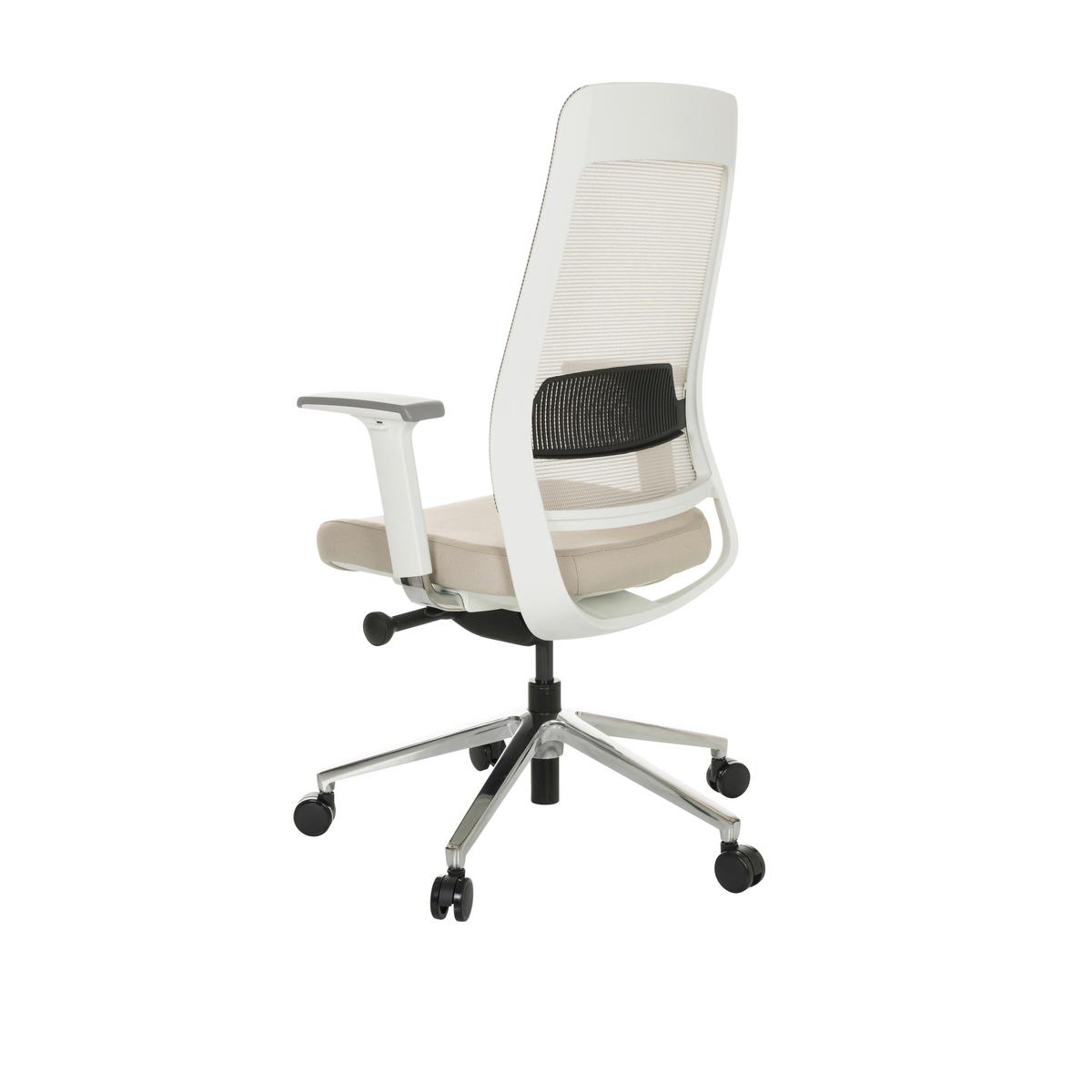Bürostuhl Chiaro T2 Mit Wippfunktion Beige/Weiß - Beige/Weiß, MODERN, Kunststoff/Textil (67/118/63cm) - MID.YOU