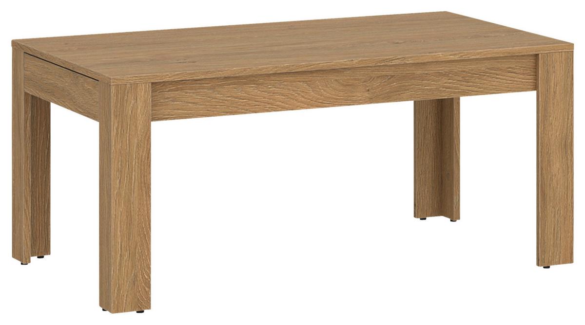 Couchtisch Aretta Eichefarben B: 100 cm - Eichefarben, MODERN, Holzwerkstoff (100/46,5/65cm)