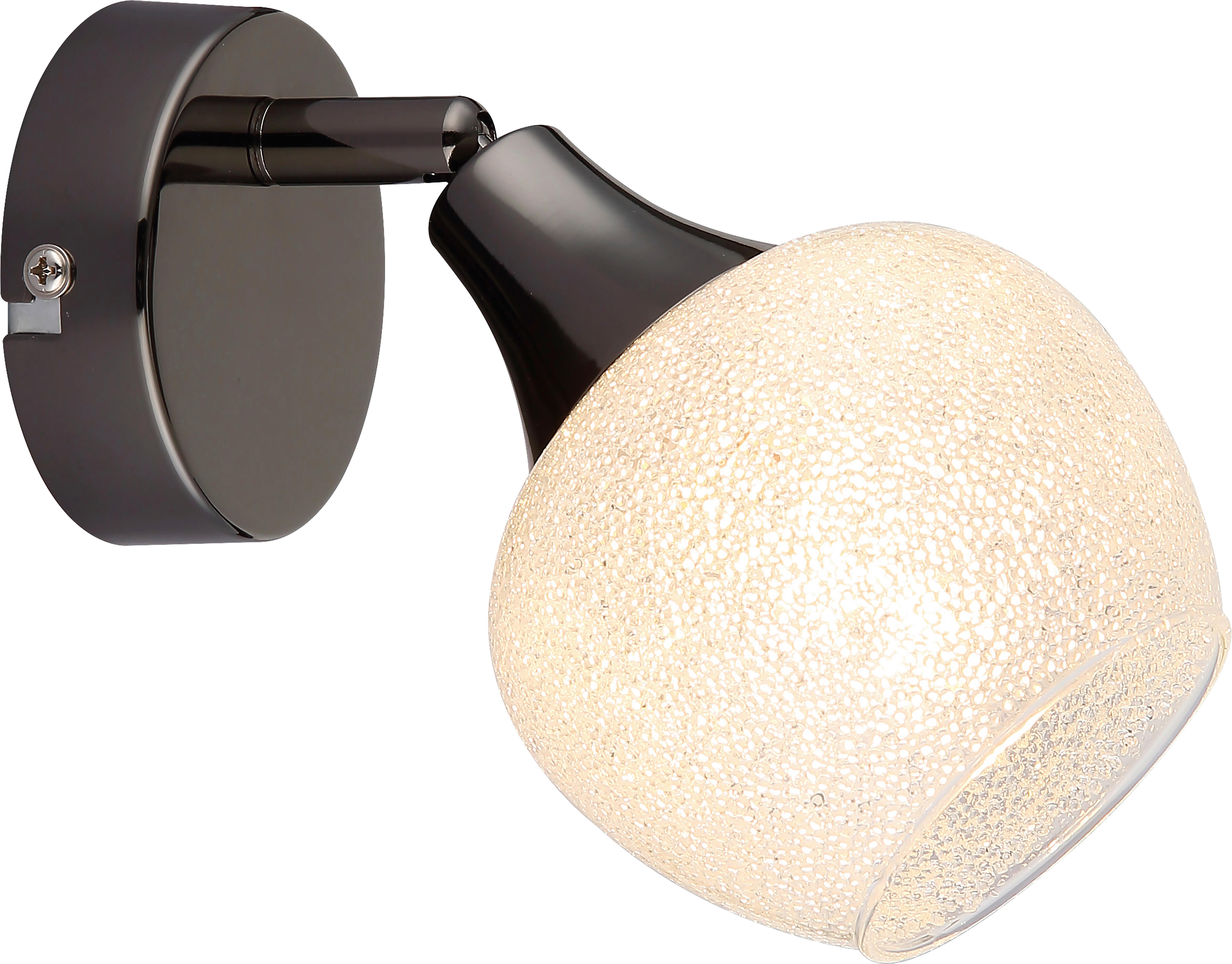 Spotlámpa Sila - fekete/átlátszó, Modern, üveg/fém (19/10/15cm) - James Wood