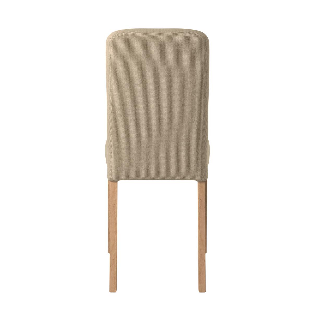 Vierfußstuhl Emma Ii Webstoff Beige, B: 43 Cm - Eichefarben/Beige, KONVENTIONELL, Holz/Textil (43/91/58cm)