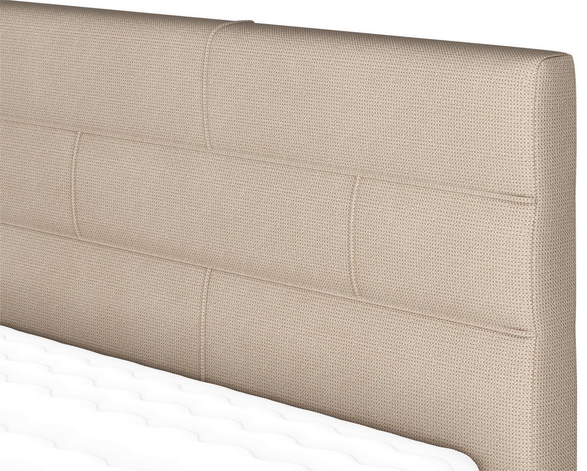 Polsterbett mit Bettkasten Jupiter 160x200 cm Beige - Eichefarben/Beige, MODERN, Holz/Holzwerkstoff (160/200cm) - MID.YOU