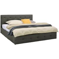 Čalúnená posteľ PADUA 180x200cm - tmavosivá, Modern, drevo/textil (180/200cm) - Carryhome
